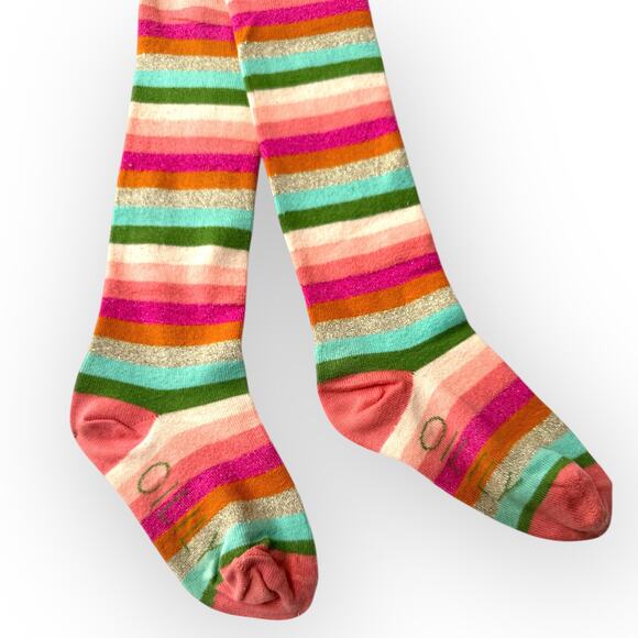 Oilily Organic Cotton Sweatshirt Dress and Striped Tights Size 104 (4T) Blue - Picture 13 of 16